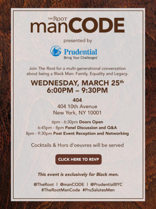 Illustration for article titled Calling All Men in NYC to Attend The Root’s manCODE Event